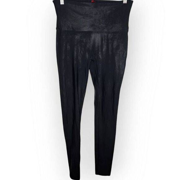 SPANX Pants - Spanx Women's Faux Leather Leggings Black size Large